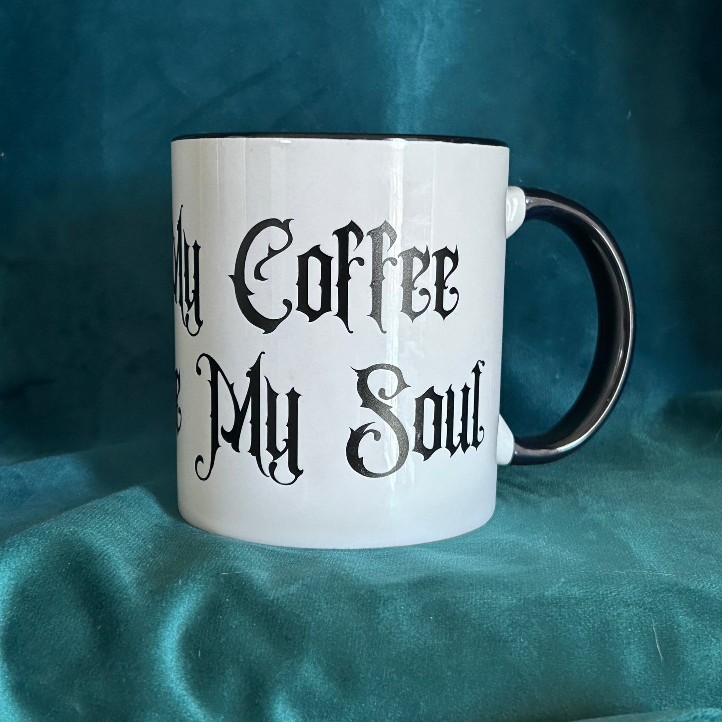 “I Like My Coffee Black Like My Soul” Gothic Mug – 16 oz | tiHERas Lifestyle