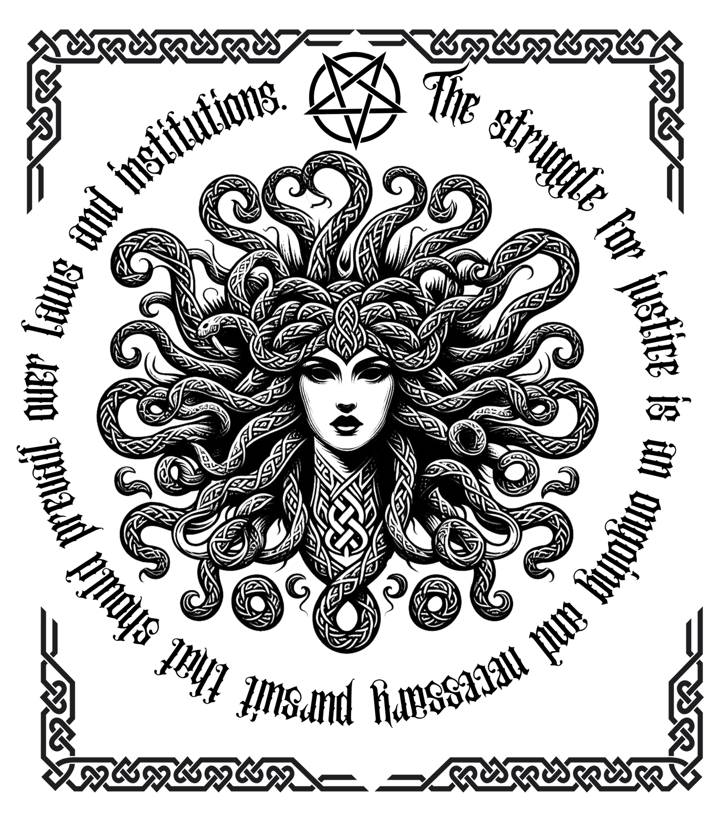 Medusa Justice Tee – Gothic Rebellion Collection