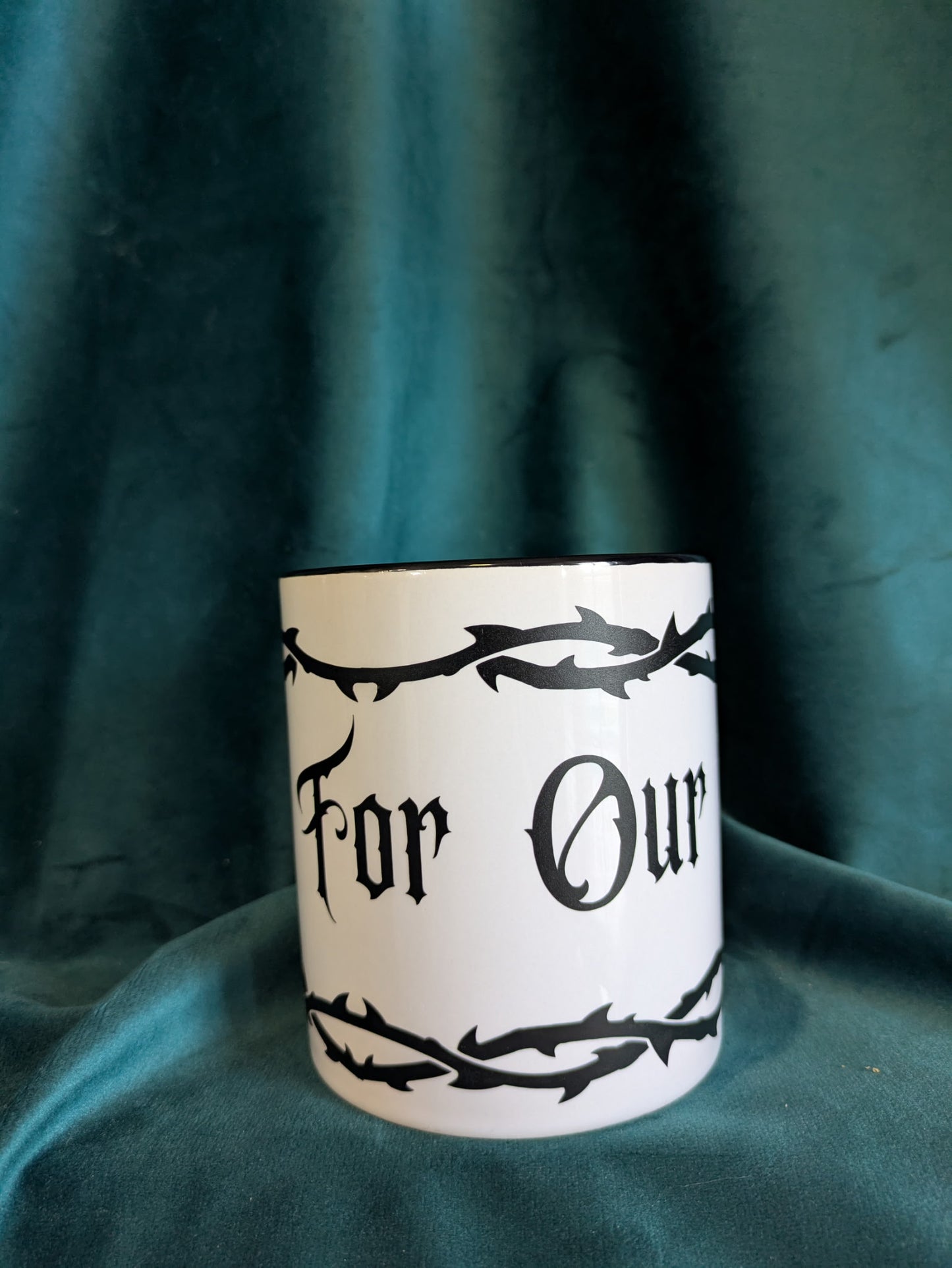 “He Died for Our Sips” Gothic Coffee Mug 16 oz - by tiHERas Lifestyle