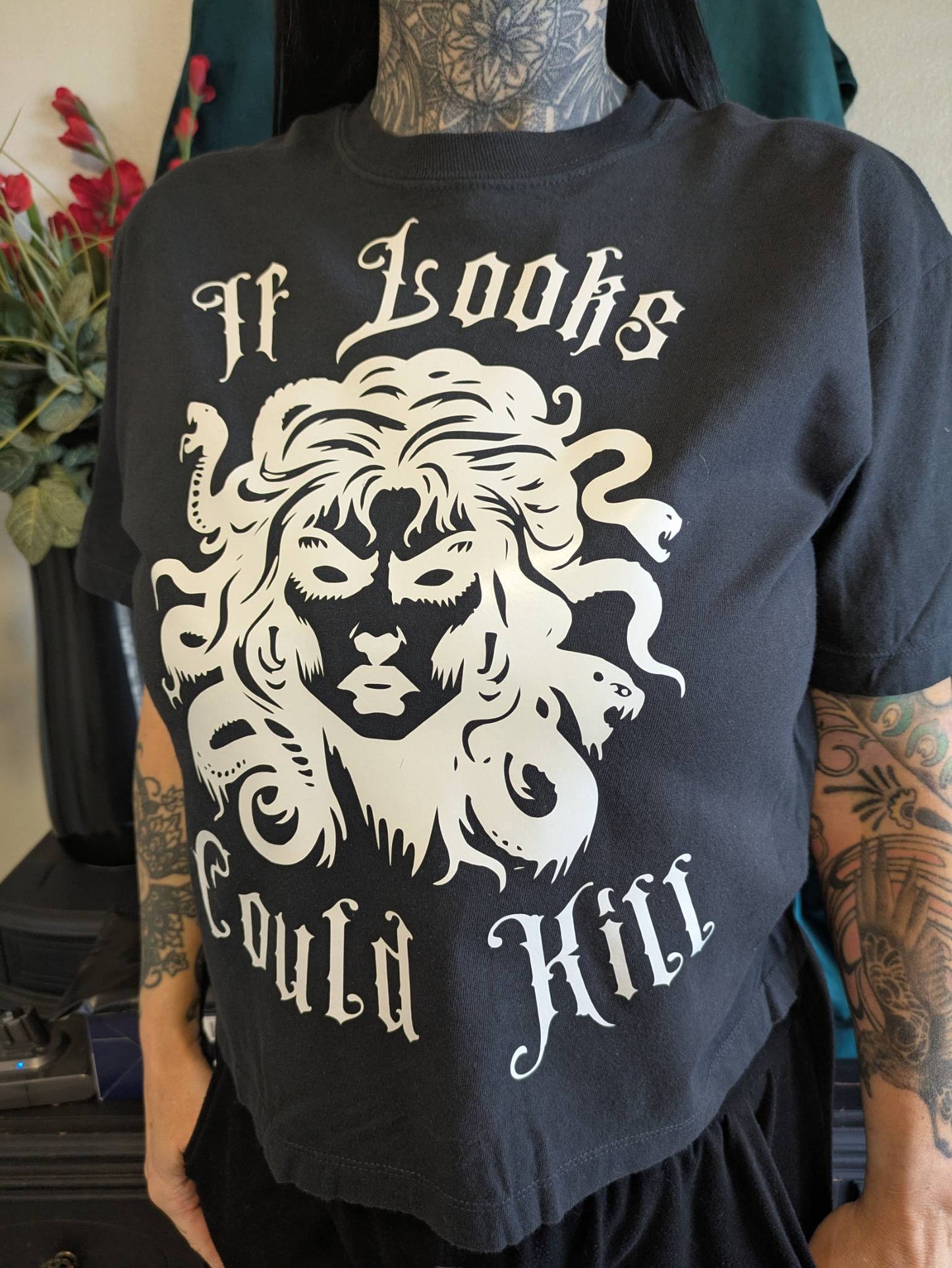 “If Looks Could Kill” Medusa Shirt – by tiHERas Lifestyle