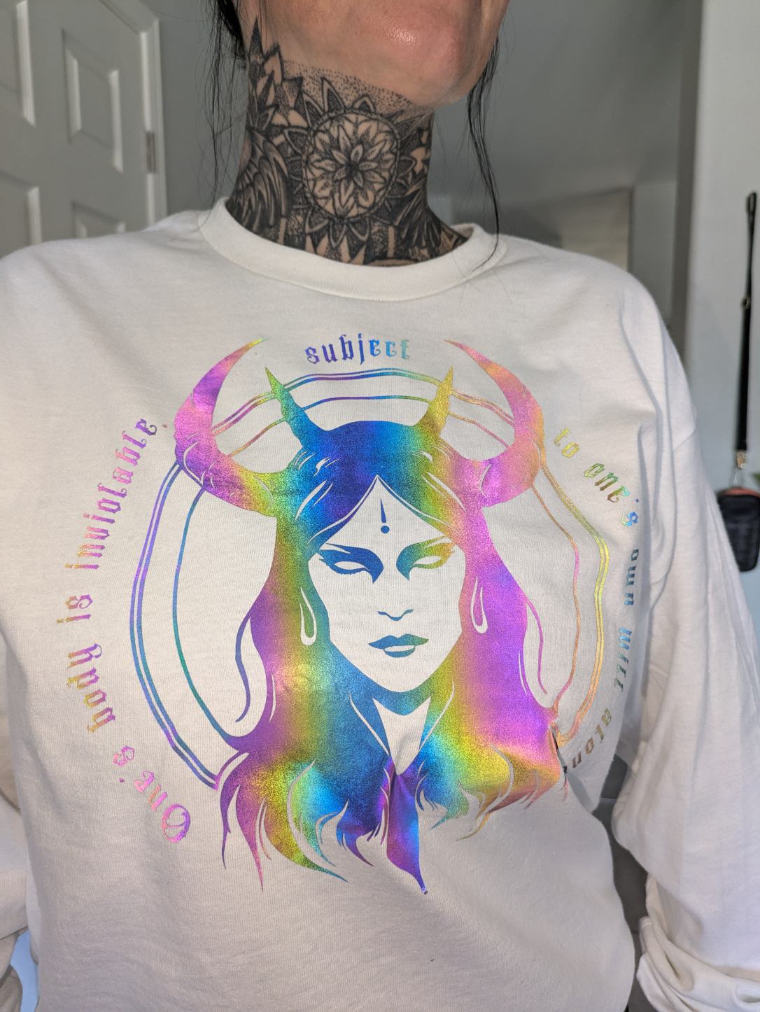 “Ascend Above Hate” Reflective Demon Queen Long Sleeve | tiHERas Lifestyle