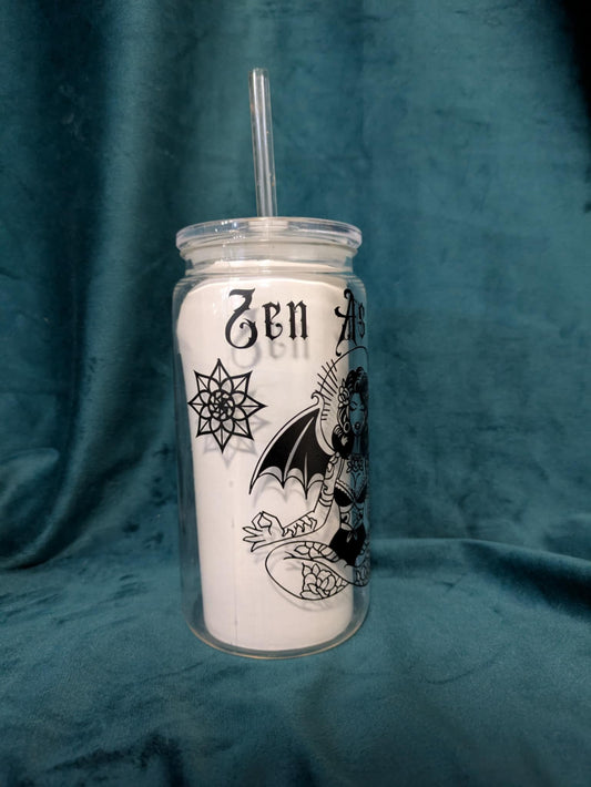 “Zen As F*ck” Demon Babe Meditation Tumbler – 19 oz | tiHERas Lifestyle